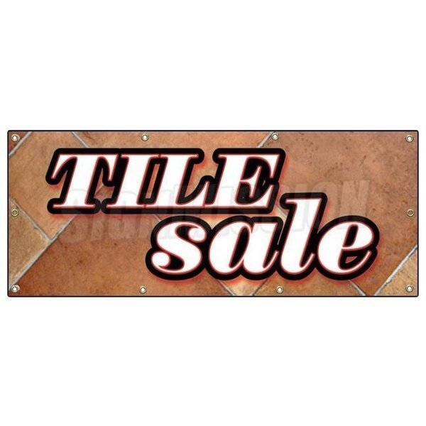 TILE SALE BANNER SIGN ceramic flooring floor signs installation installed, Signmission, Mfr#: B-96 Tile Sale